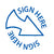 Sign Here Mini Stock Stamp