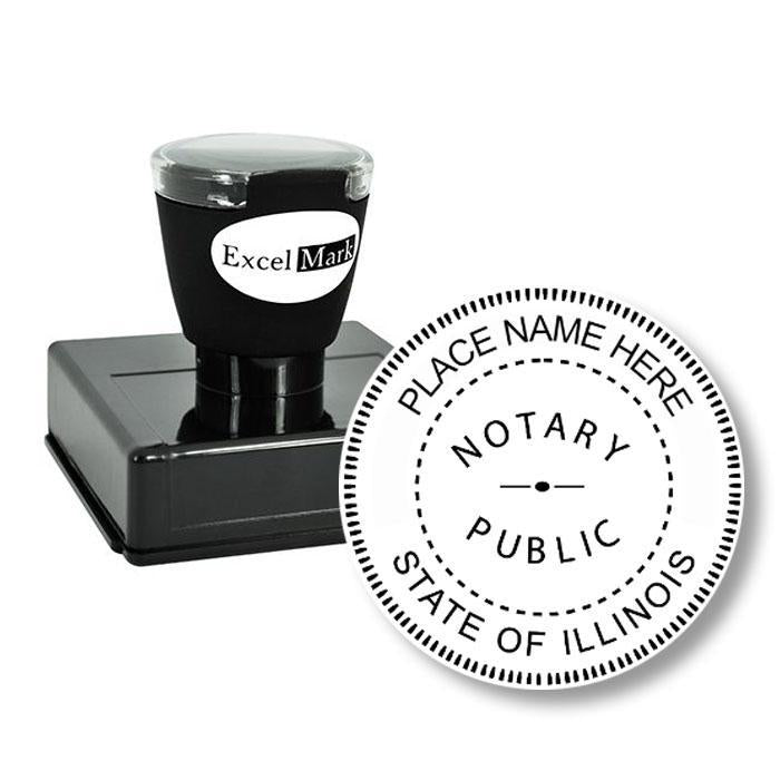 Round Pre-Inked Illinois Notary Stamp