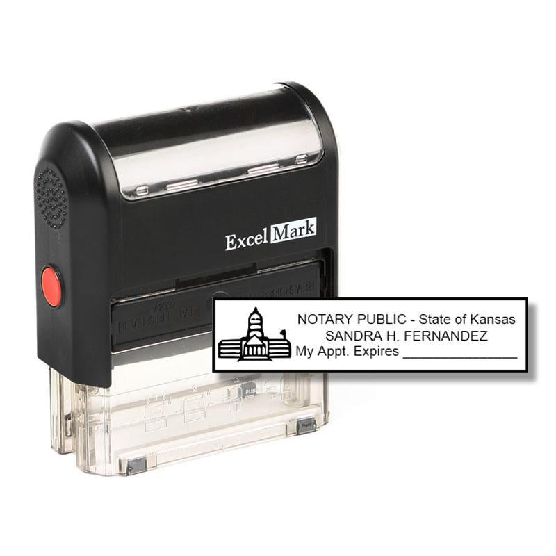 Self-Inking Kansas Notary Stamp