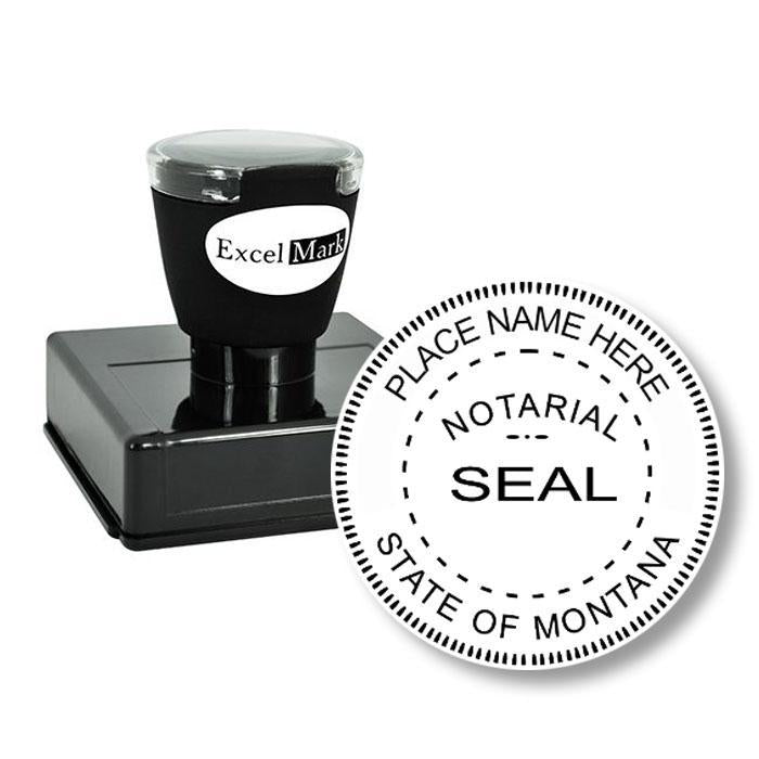 Round Pre-Inked Montana Notary Stamp