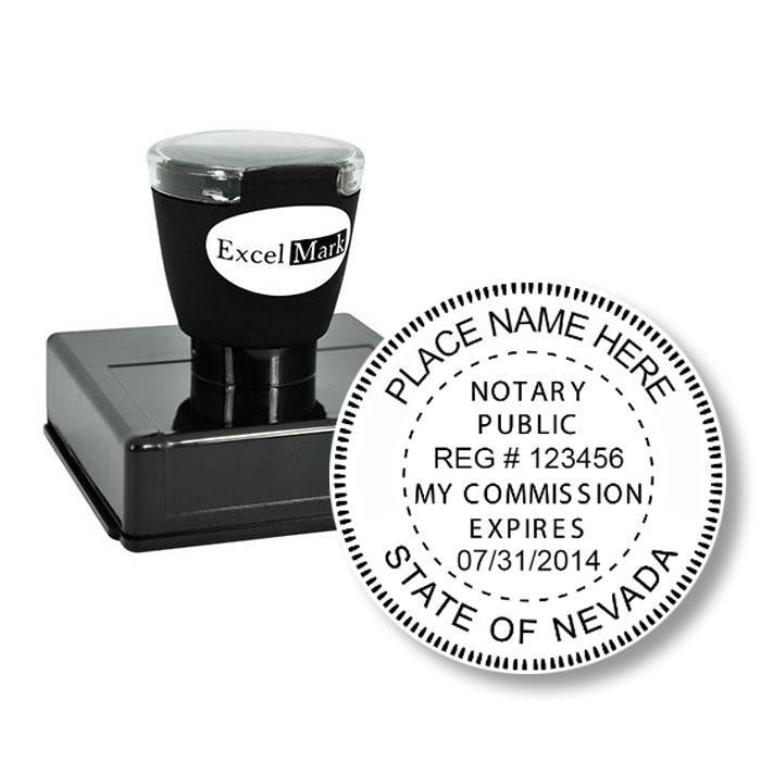 Round Pre-Inked Nevada Notary Stamp