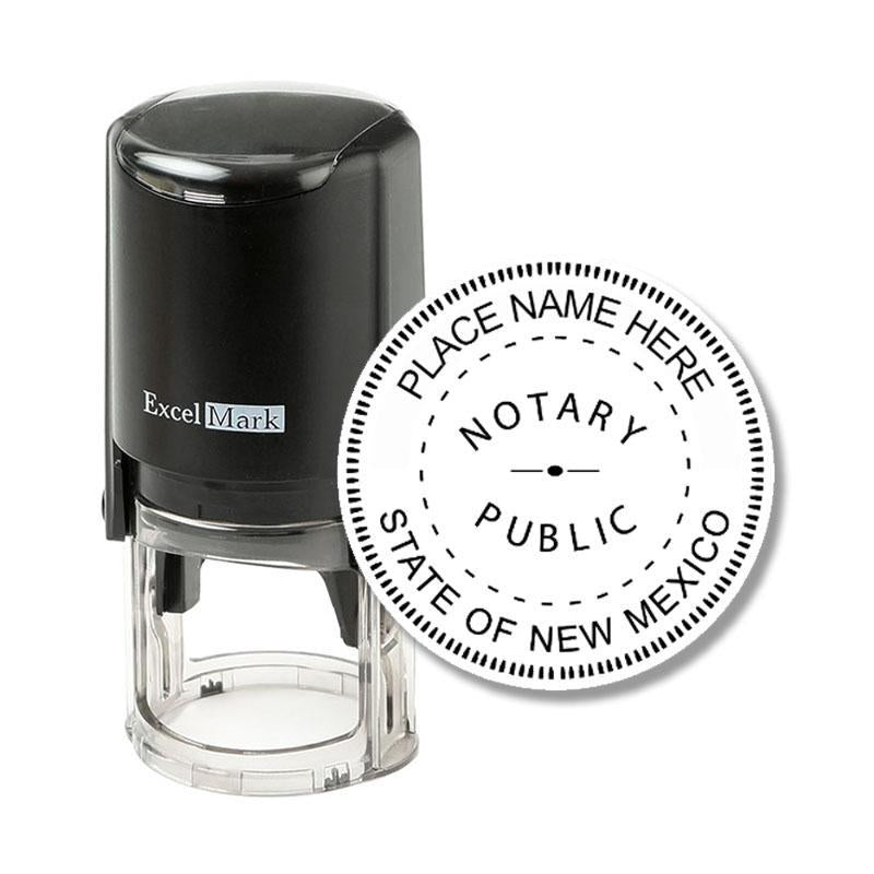 Round Self-Inking New Mexico Notary Stamp