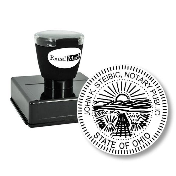 Round Pre-Inked Ohio Notary Stamp