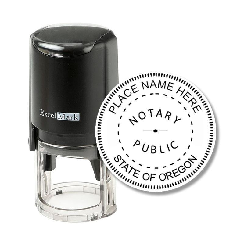 Round Self-Inking Oregon Notary Stamp