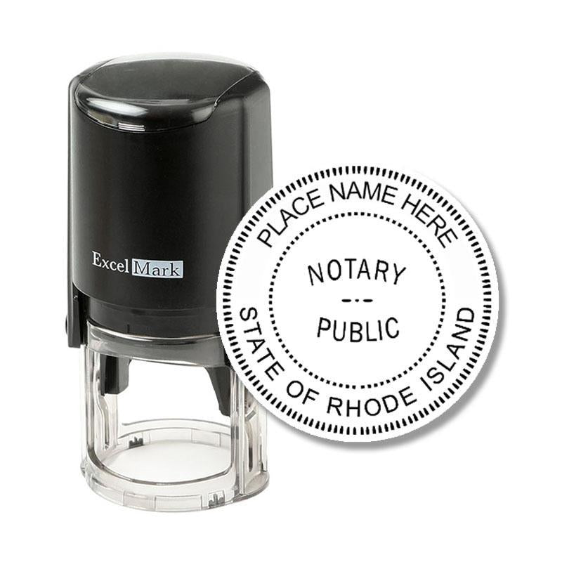 Round Self-Inking Rhode Island Notary Stamp