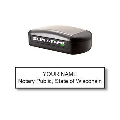 Slim Wisconsin Notary Stamp